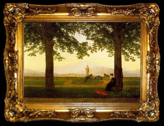 framed  Caspar David Friedrich The Garden Terrace, ta009-2